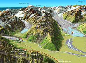 Map of Mount Cook